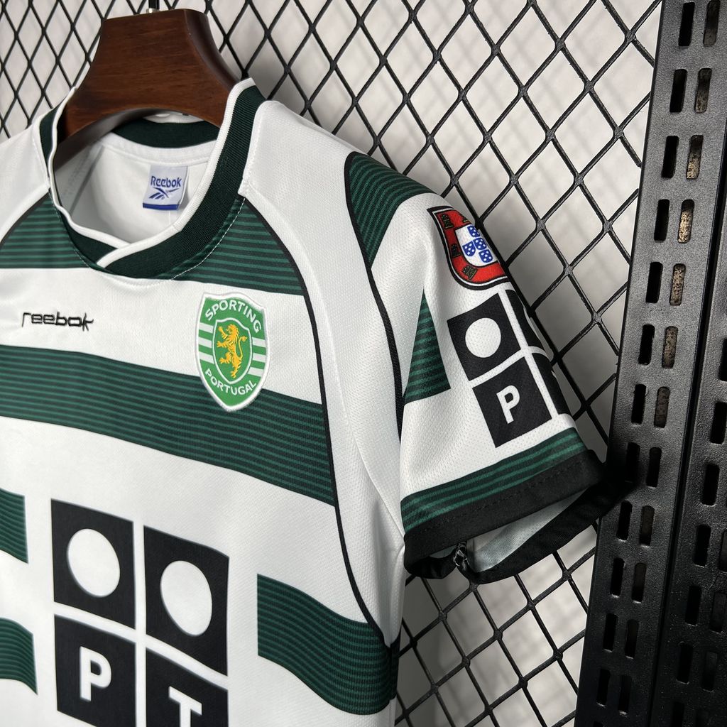 Retro Sporting CP 2001-03 Home Stadium Kids Kit - UnitedFutballJersey