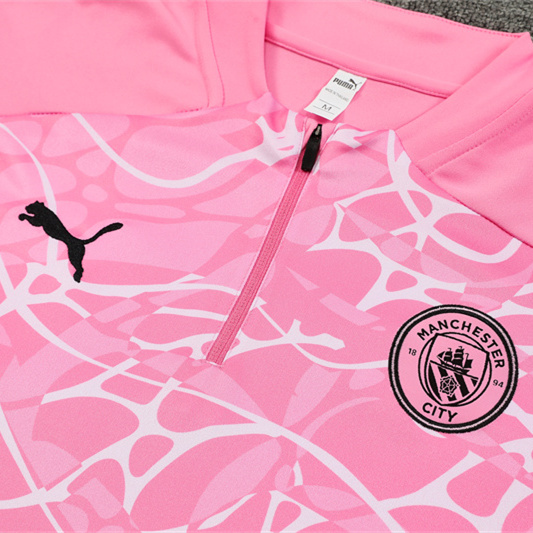 Manchester City 24-25 Long Sleeve Training Set - Pink - UnitedFutballJersey