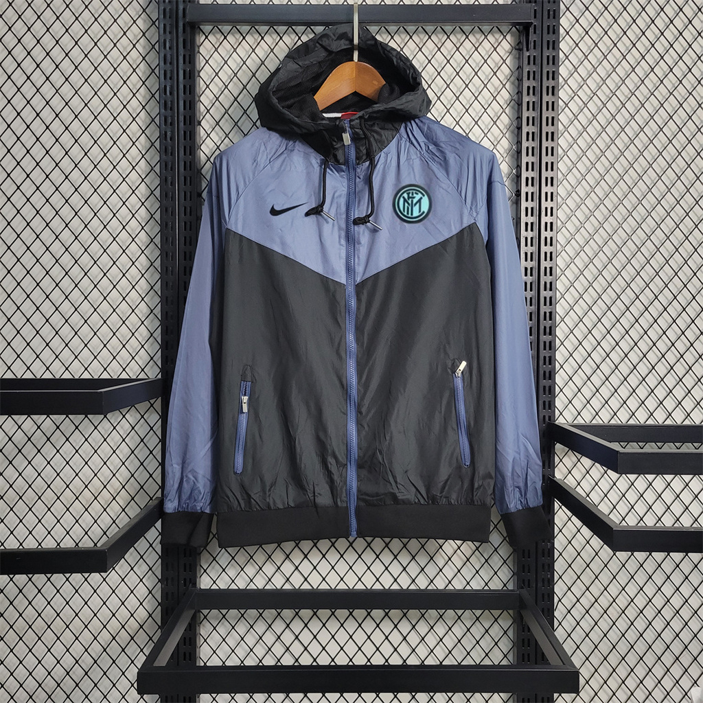 Inter Milan 23-24 Mens Windbreaker - Blue Black - UnitedFutballJersey