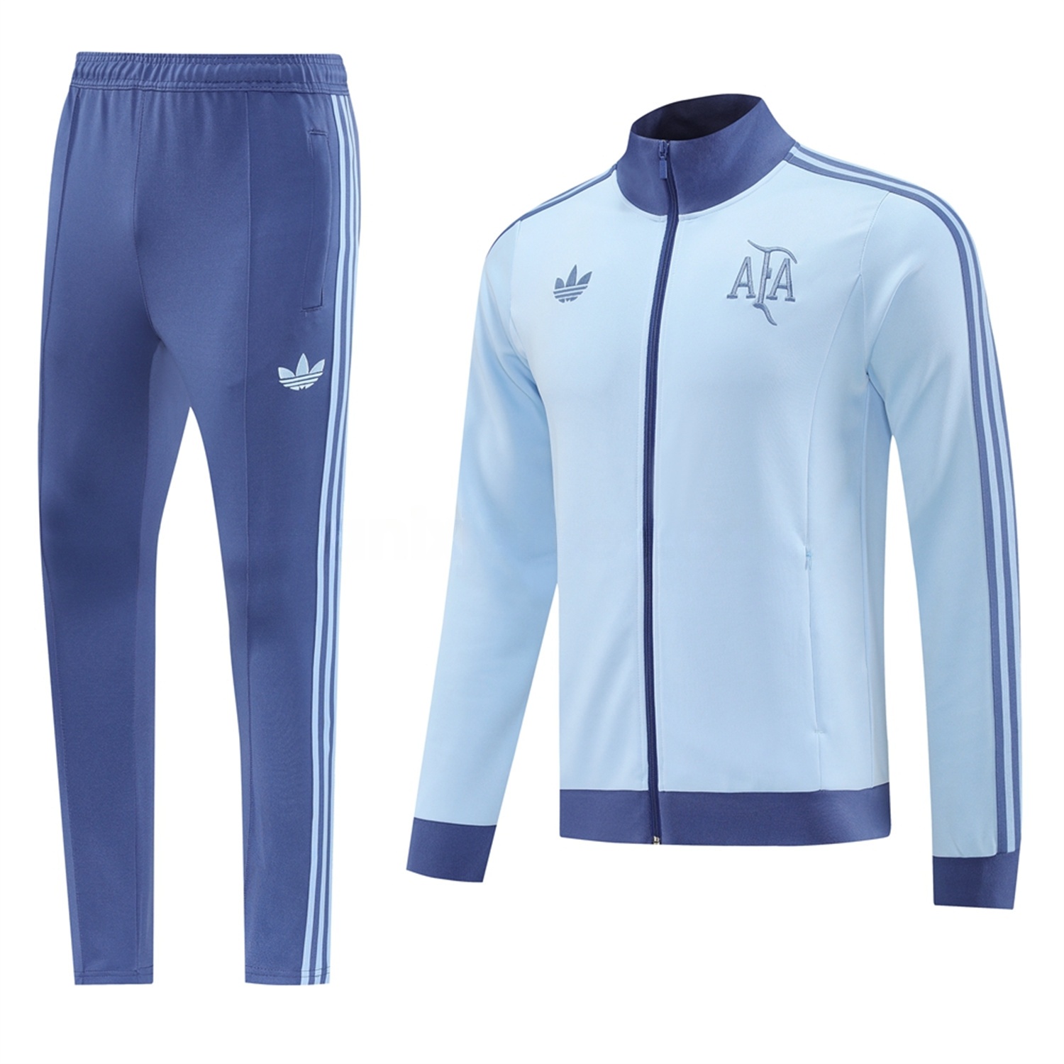 Argentina 24-25 Throwback Jacket Training Tracksuit - Light Blue Jackets & Blue Pants - UnitedFutballJersey
