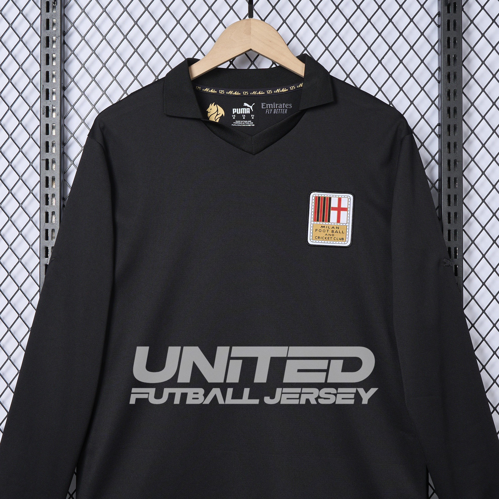 AC Milan 24-25 125th Anniversary Long Sleeves Black GK Jersey - Fans Version - UnitedFutballJersey