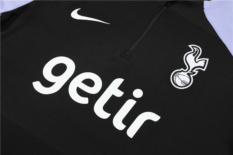 Tottenham Hotspur 23-24 Kids Long Sleeve Training Set Black - UnitedFutballJersey