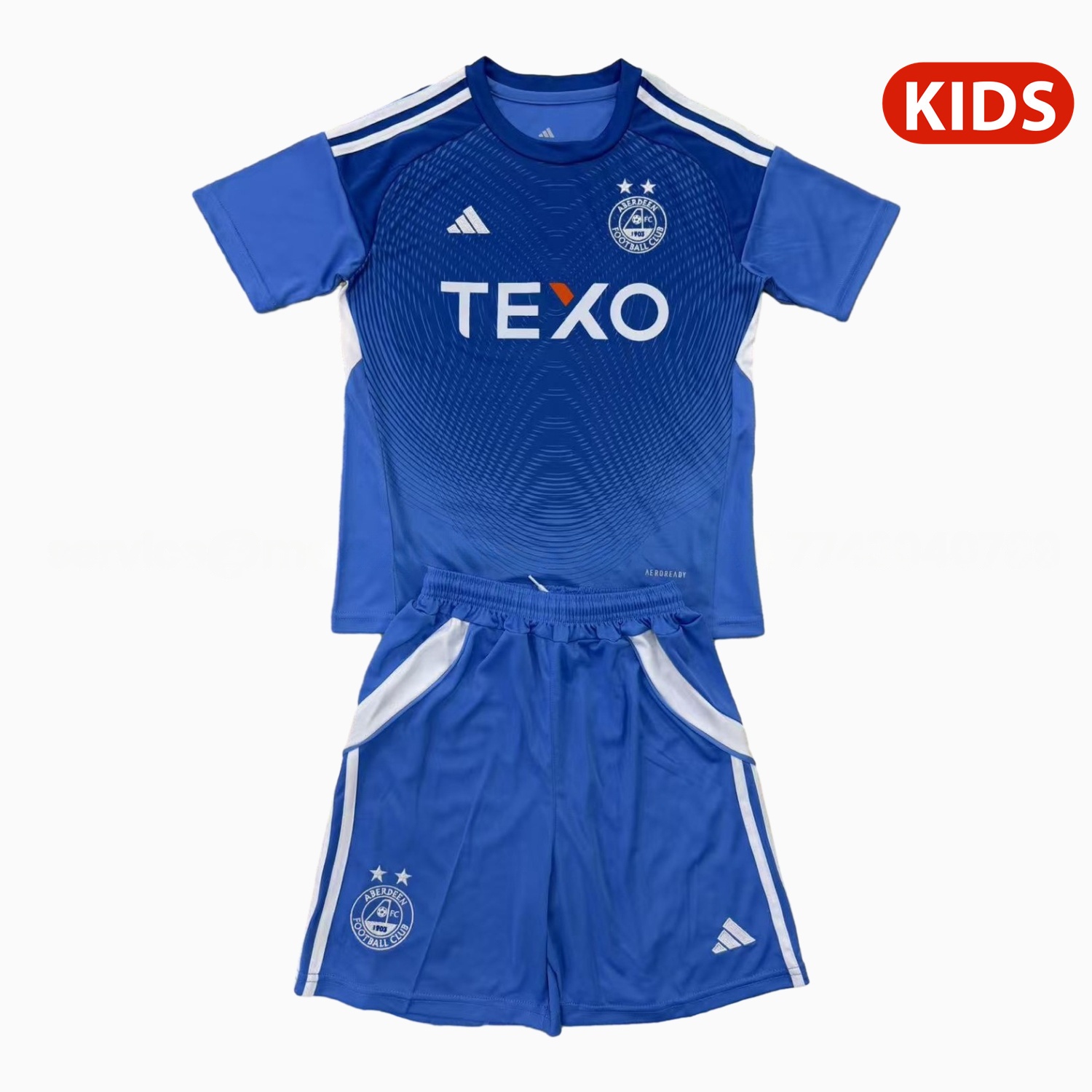 Aberdeen 25-26 Blue Goalkeeper Kids Kit - UnitedFutballJersey