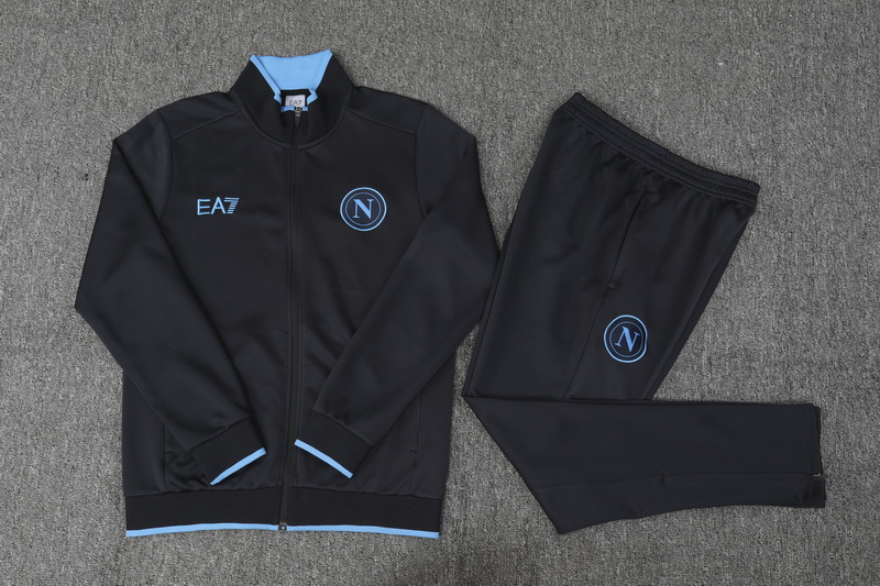 Napoli 23-24 Long Sleeve Training Set - Black - UnitedFutballJersey