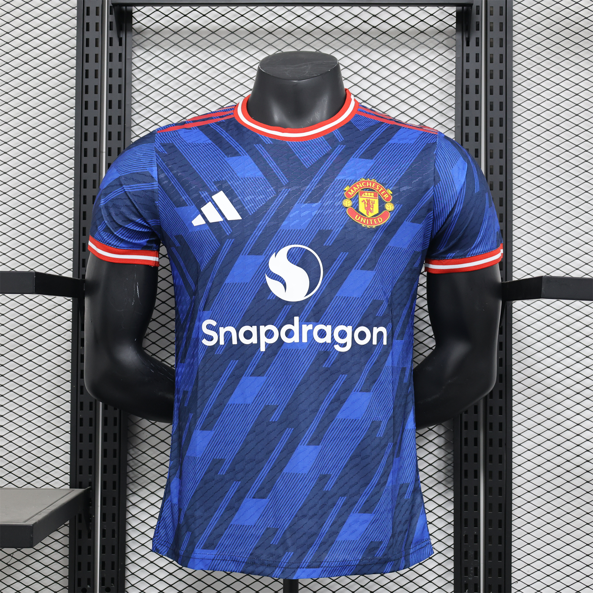 Manchester United 24-25 Blue Stripe Special Edition Jersey - Player Version - UnitedFutballJersey
