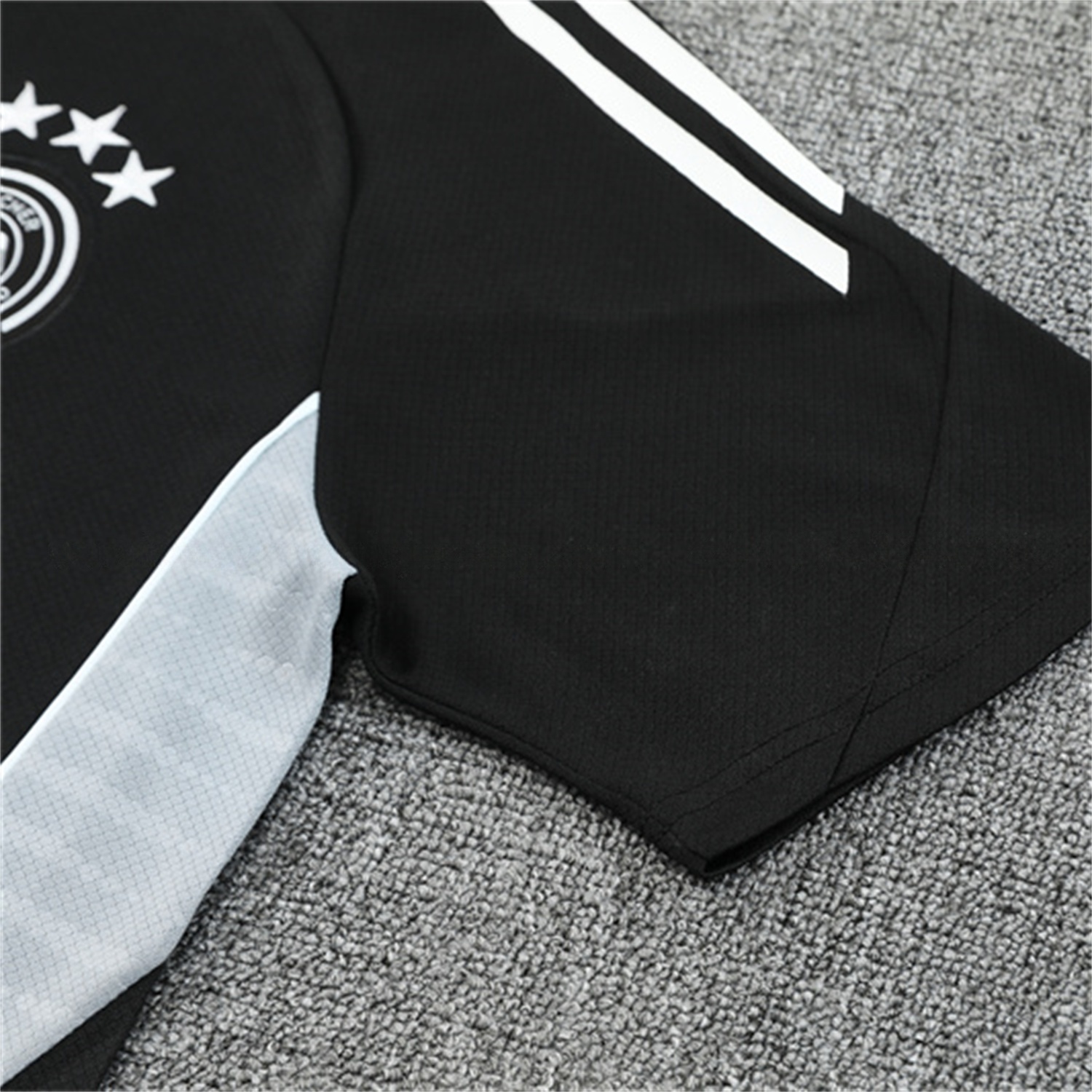 Germany 25-26 Kids Short-Sleeve Training Set - Black Short Sleeve & Black Shorts - UnitedFutballJersey