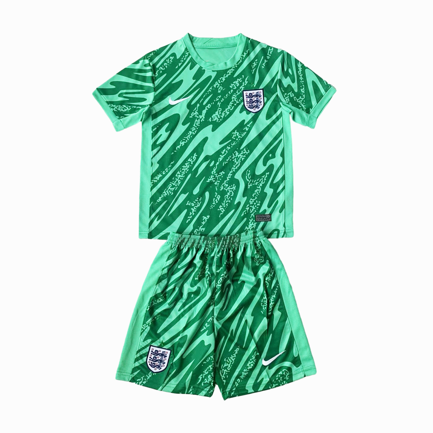 England 2024 Goalkeeper Kids Kit - Green - UnitedFutballJersey