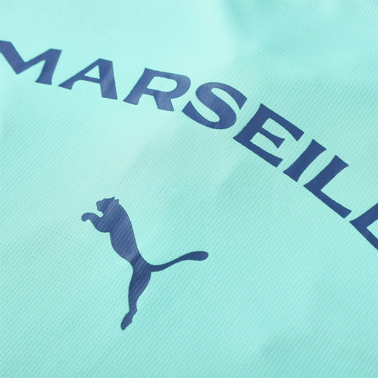 Marseille 25-26 POLO Short-Sleeve Training Set - Cyan Top and Deep Blue Pants - UnitedFutballJersey