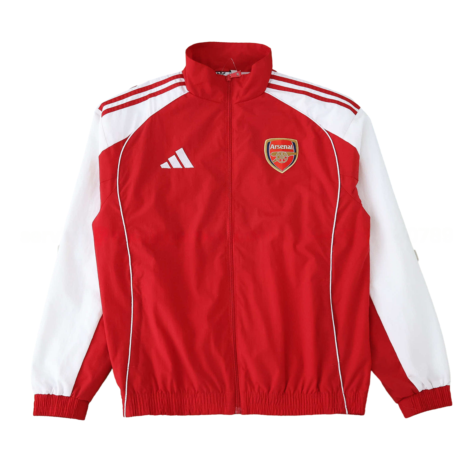 Arsenal 25-26 Throwback Windbreaker Jacket - Red - UnitedFutballJersey