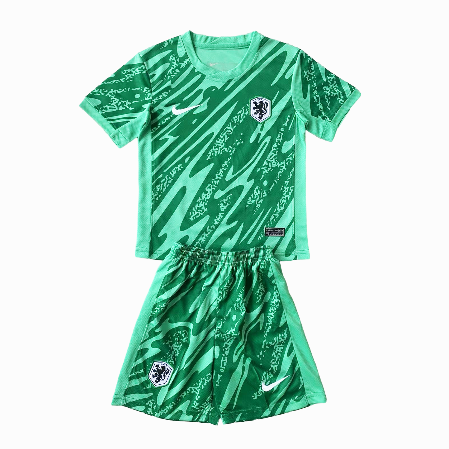 Netherlands 2024 Goalkeeper Kids Kit - Green - UnitedFutballJersey