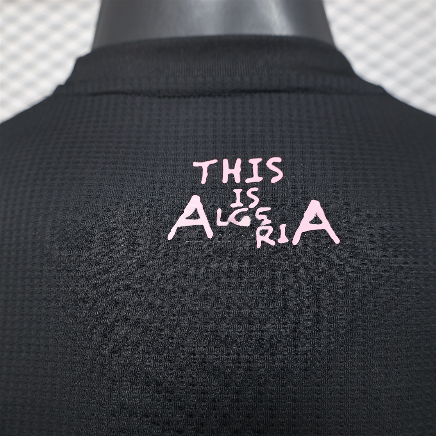 Algeria 25-26 Pure Black Jersey with Pink Pattern - Player Version - UnitedFutballJersey