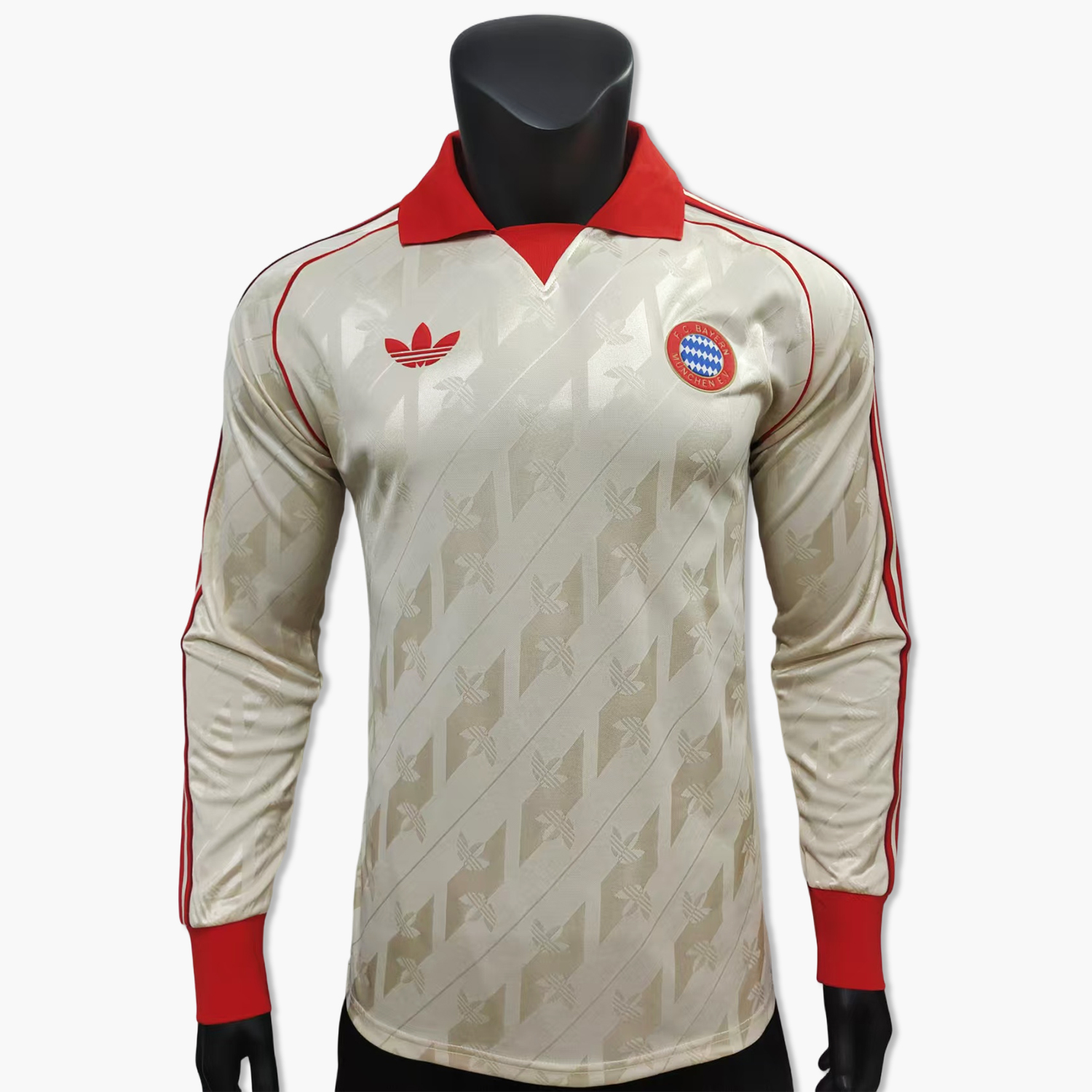Bayern Munich 24-25 Originals LFSTLR Long Sleeve Off White Jersey - Player Version - UnitedFutballJersey