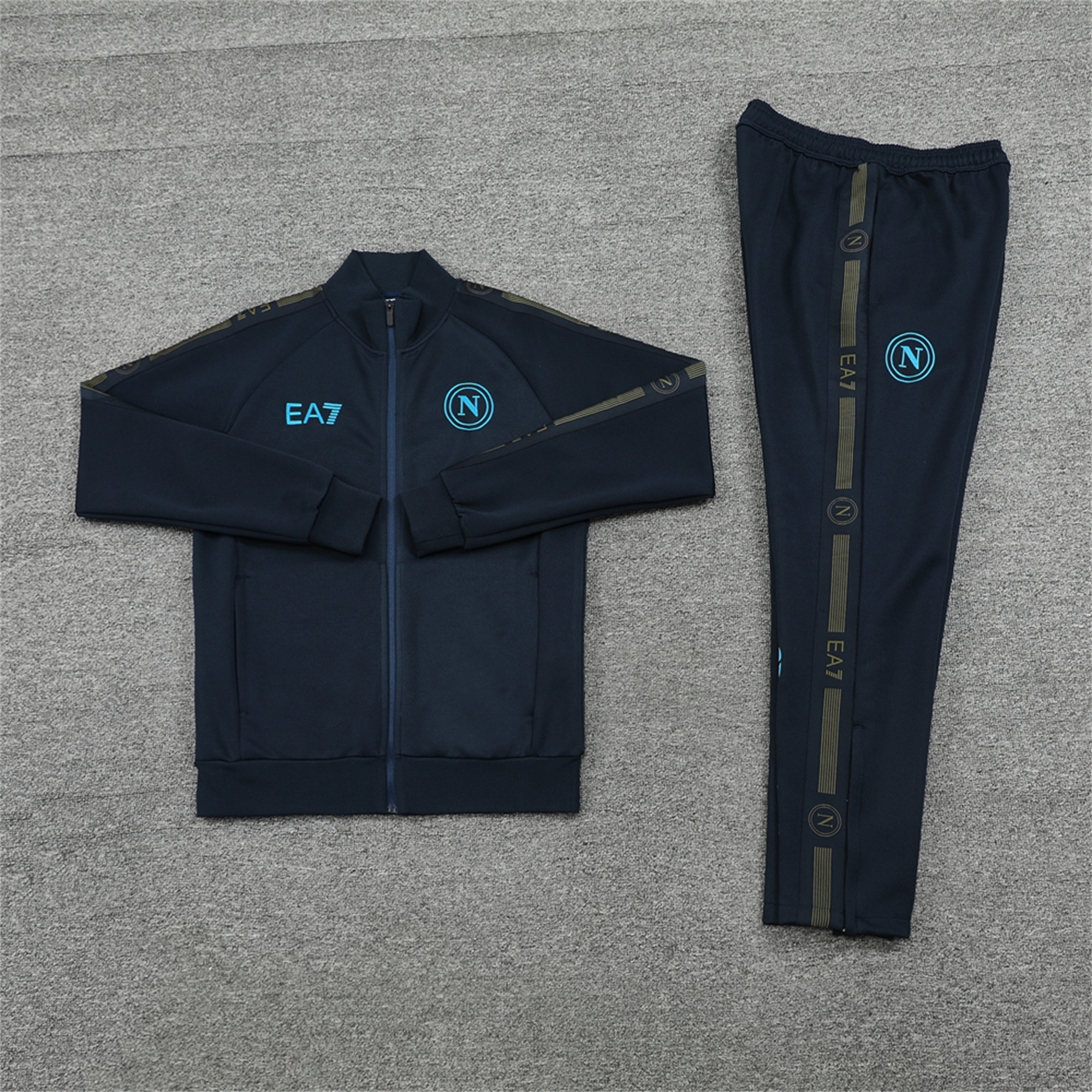 Napoli 24-25 Jacket Training Tracksuit - Deep Blue Top and Pants - UnitedFutballJersey