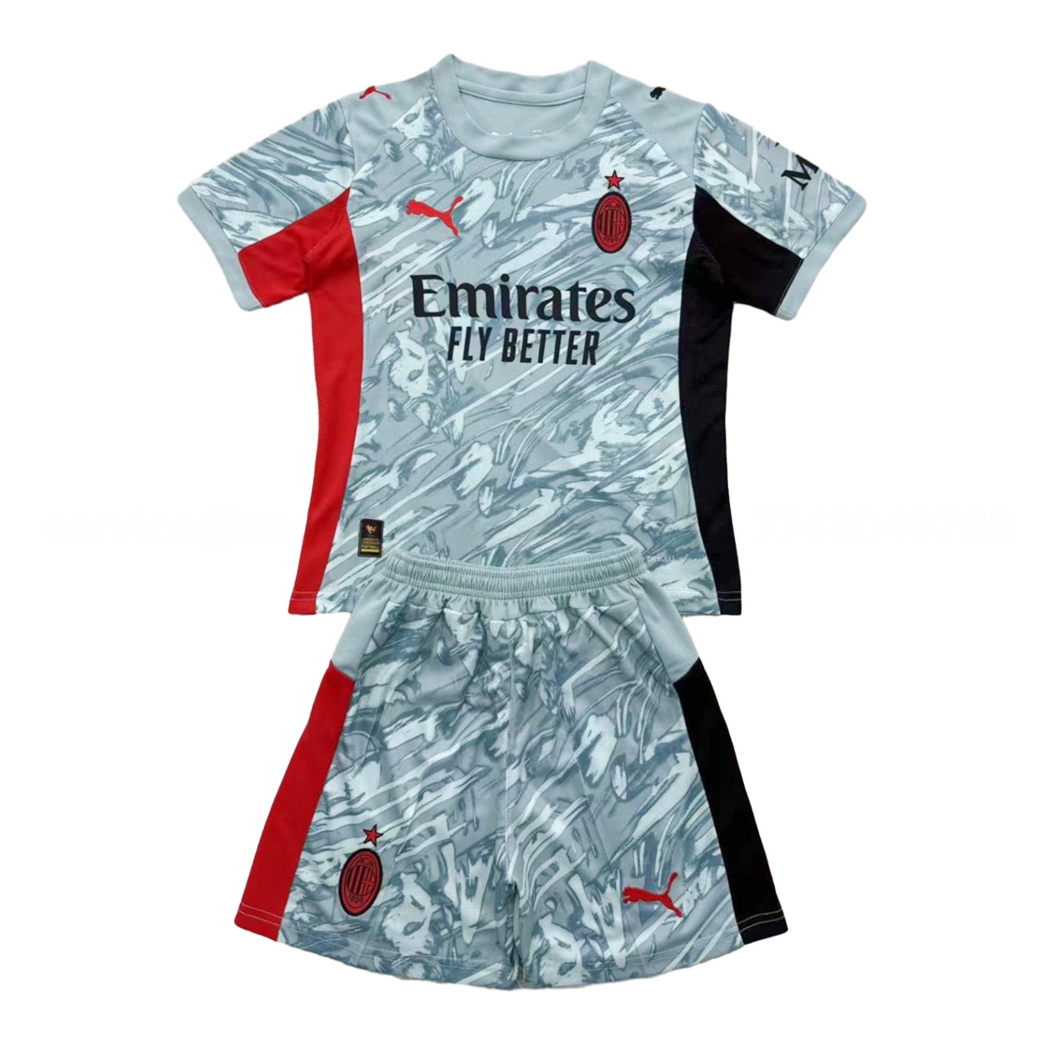AC Milan 25-26 Blue Goalkeeper Men's Adult Jersey Set - Fans Version - UnitedFutballJersey