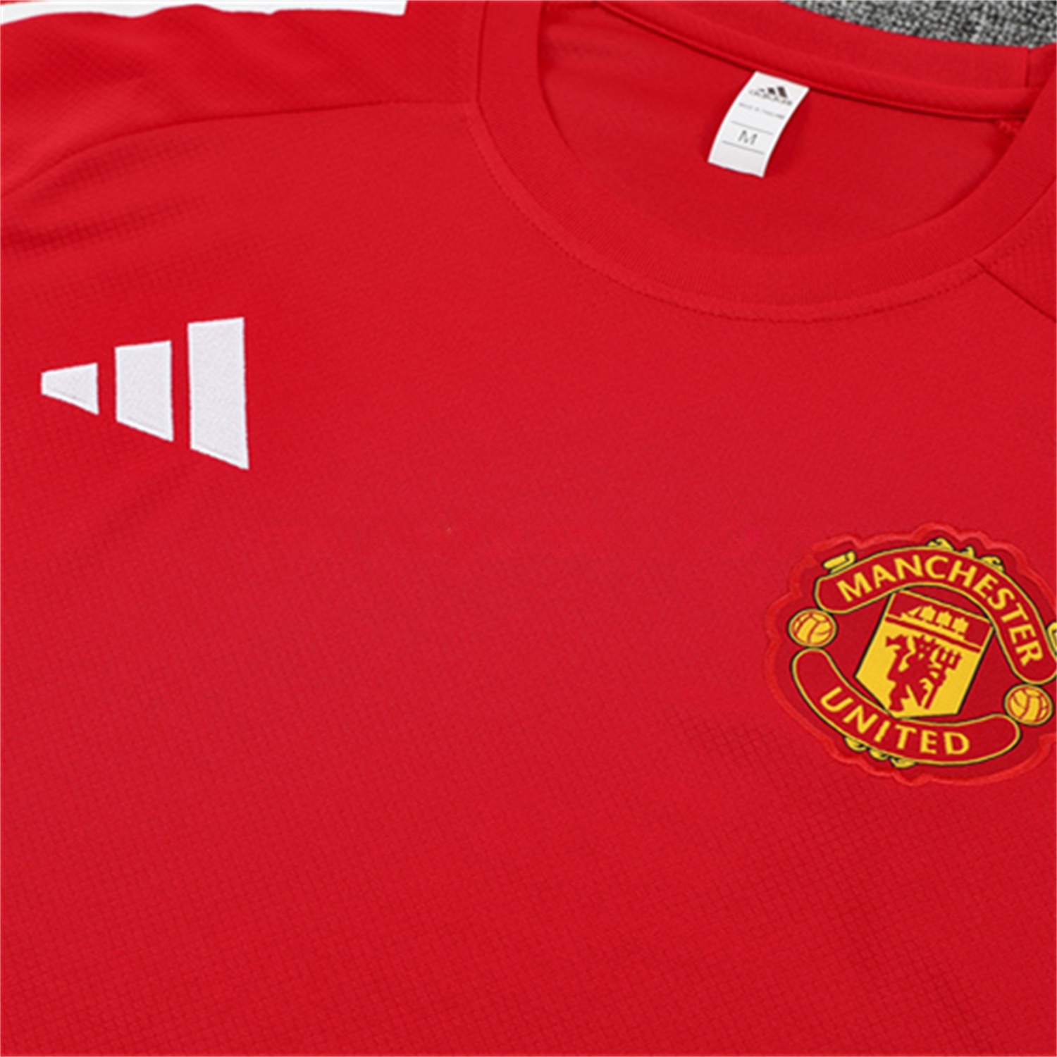 Manchester United 25-26 Short-Sleeve Training Set - Red Top & Black Shorts - UnitedFutballJersey
