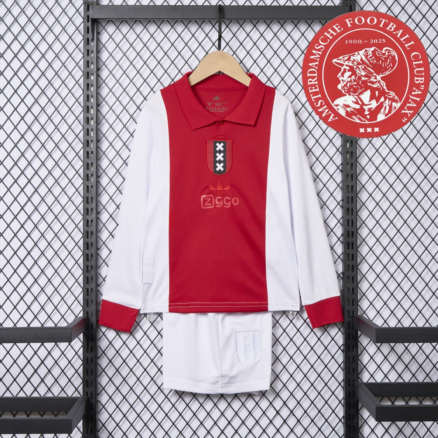 Ajax 2025 125-Year Anniversary Long Sleeve Kids Kit - UnitedFutballJersey