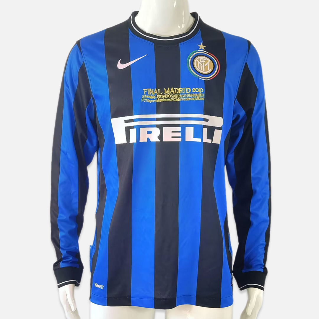 Retro Inter Milan 09-10 Home Stadium Long Sleeve Jersey - Champions League Final - UnitedFutballJersey
