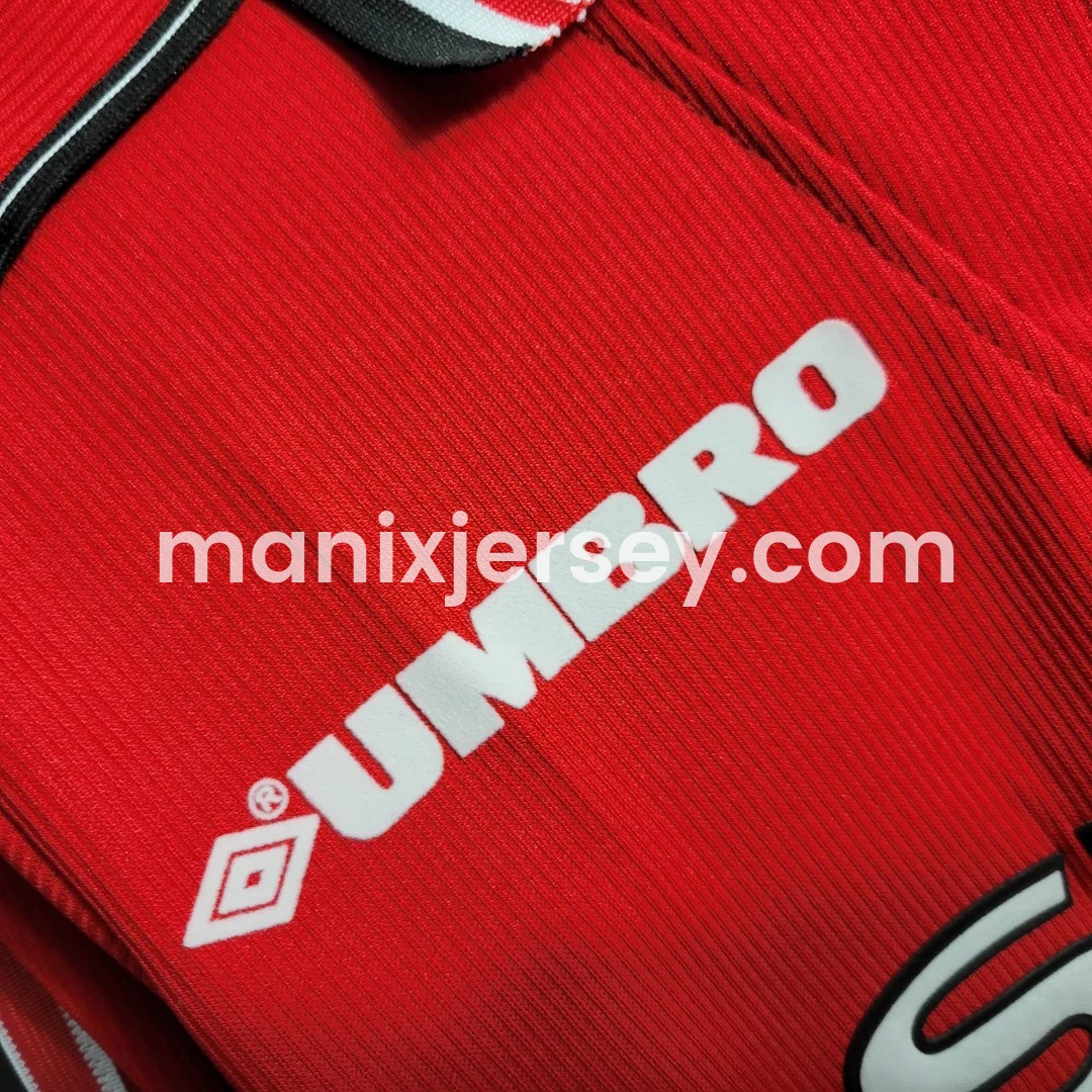 Retro Manchester United 98-99 Home Long Sleeve Jersey - UnitedFutballJersey
