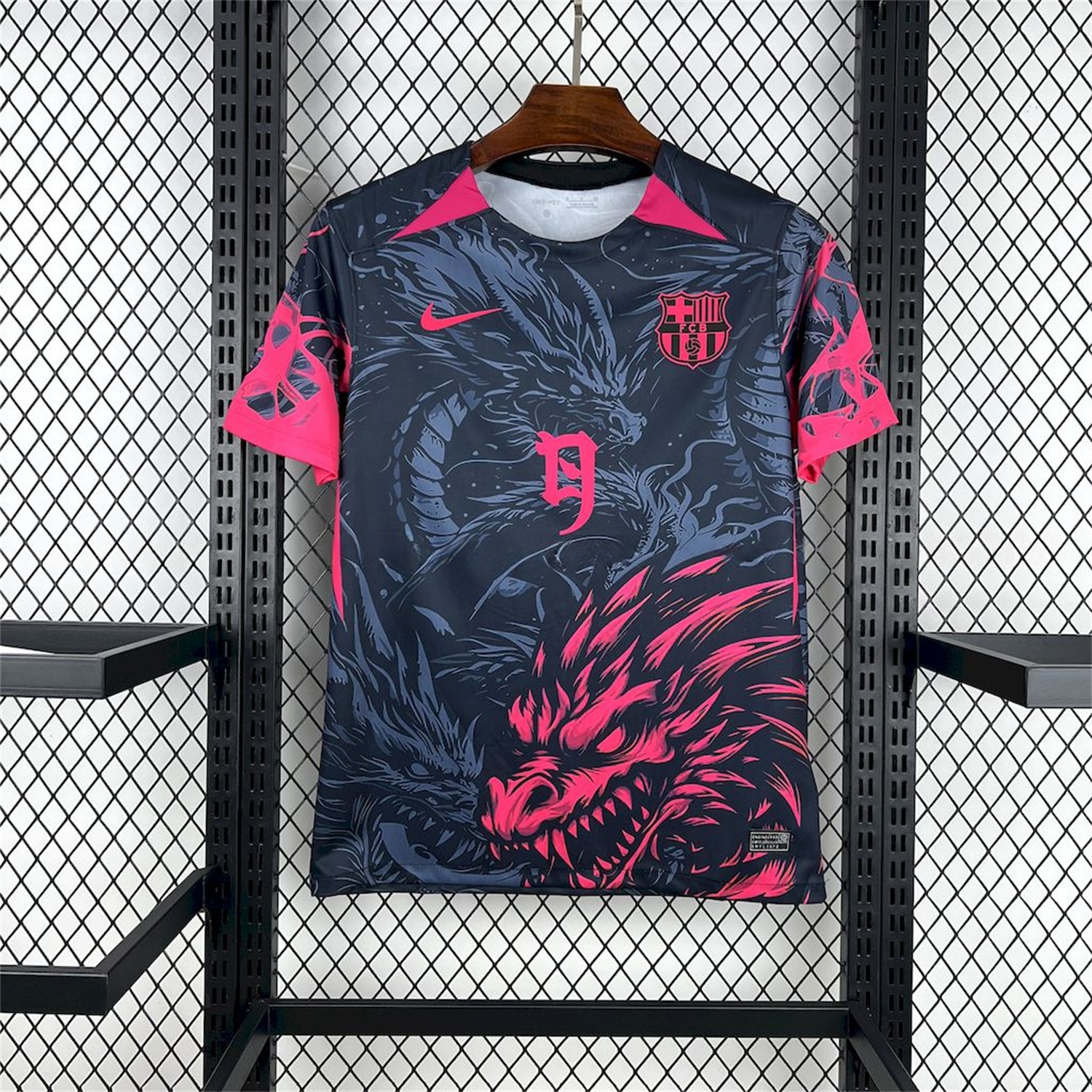 B.A.R.S.A 25-26 Pink & Black Dragon Black Special Jersey - Fans Version - UnitedFutballJersey