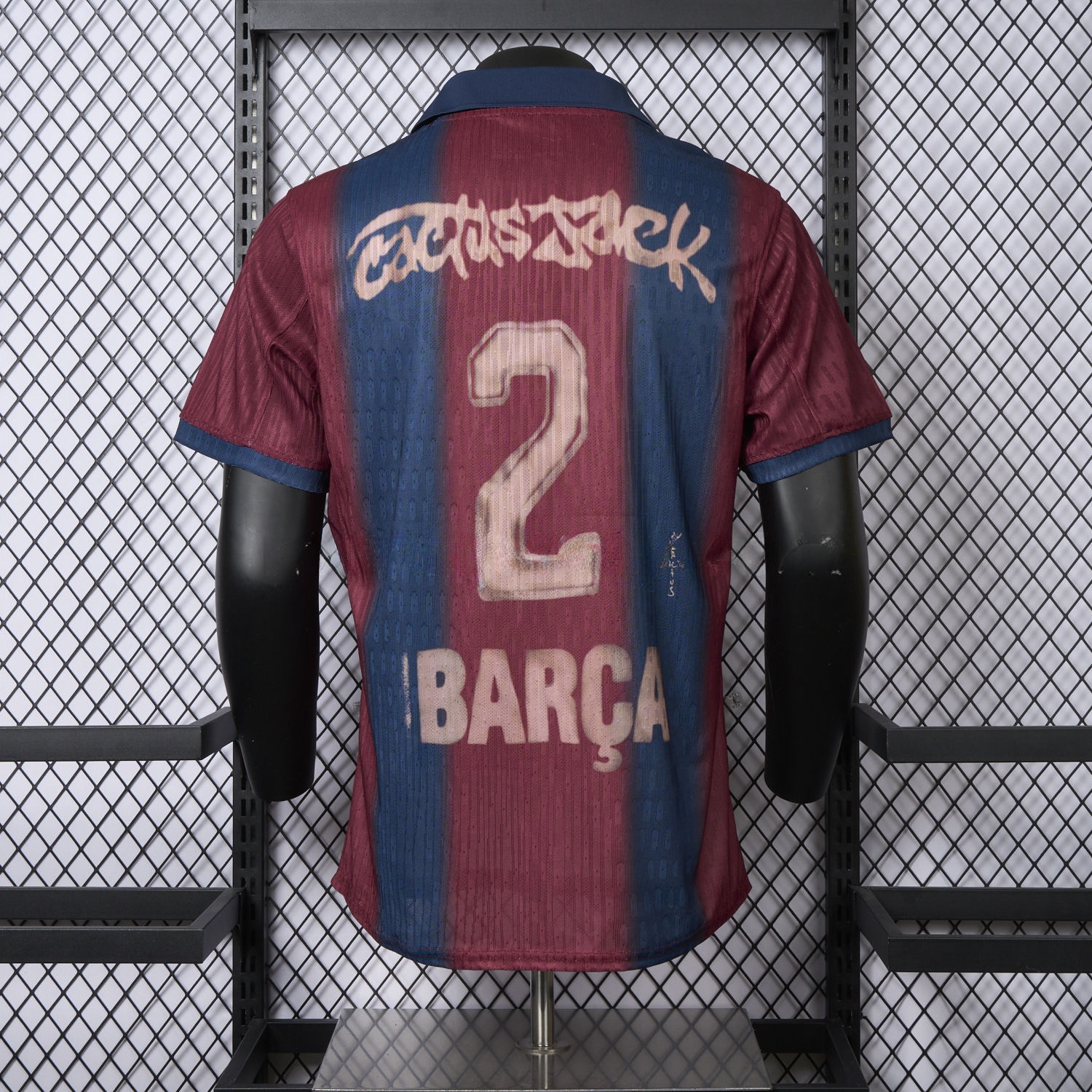 Barcelona x Travis Scott 2000-01 Home Retro Style Skeleton Jersey - Player Version - UnitedFutballJersey
