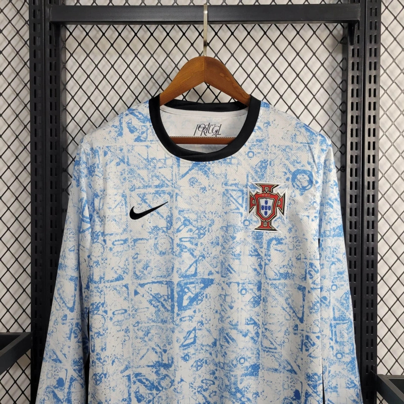 Portugal 2024 Away Stadium Long Sleeve Jersey - Fans Version - UnitedFutballJersey