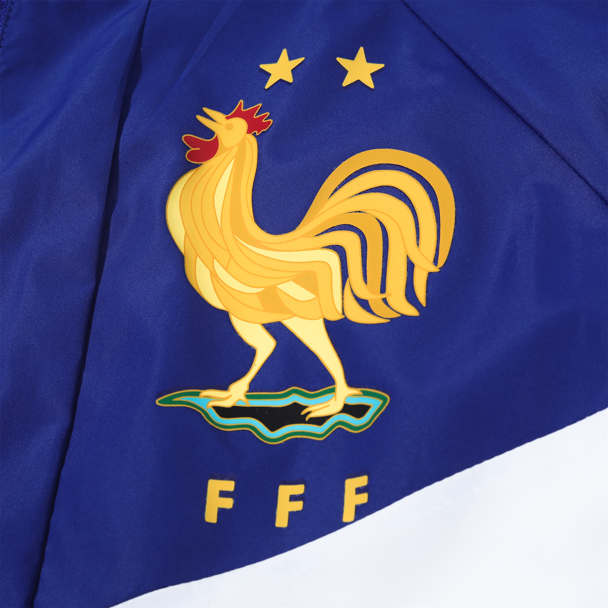 France 2024 National Team Anthem Blue Hooded Windbreaker - Player Version - UnitedFutballJersey