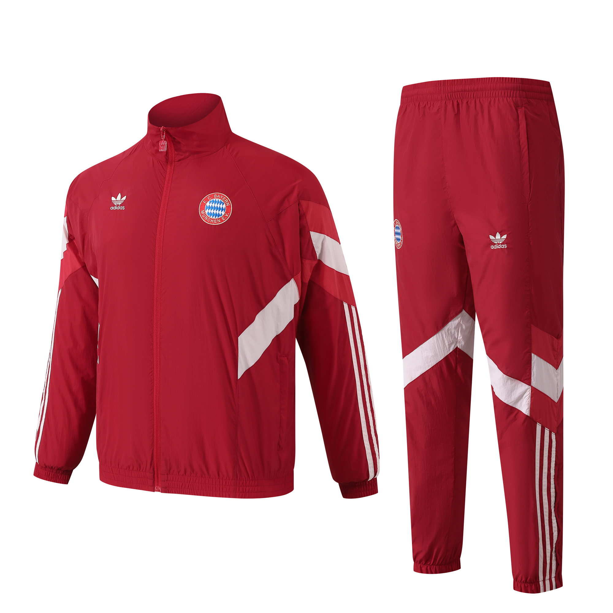 Bayern Munich 24-25 Originals LFSTLR Windbreaker Suit - Red Jackets & Pants - UnitedFutballJersey
