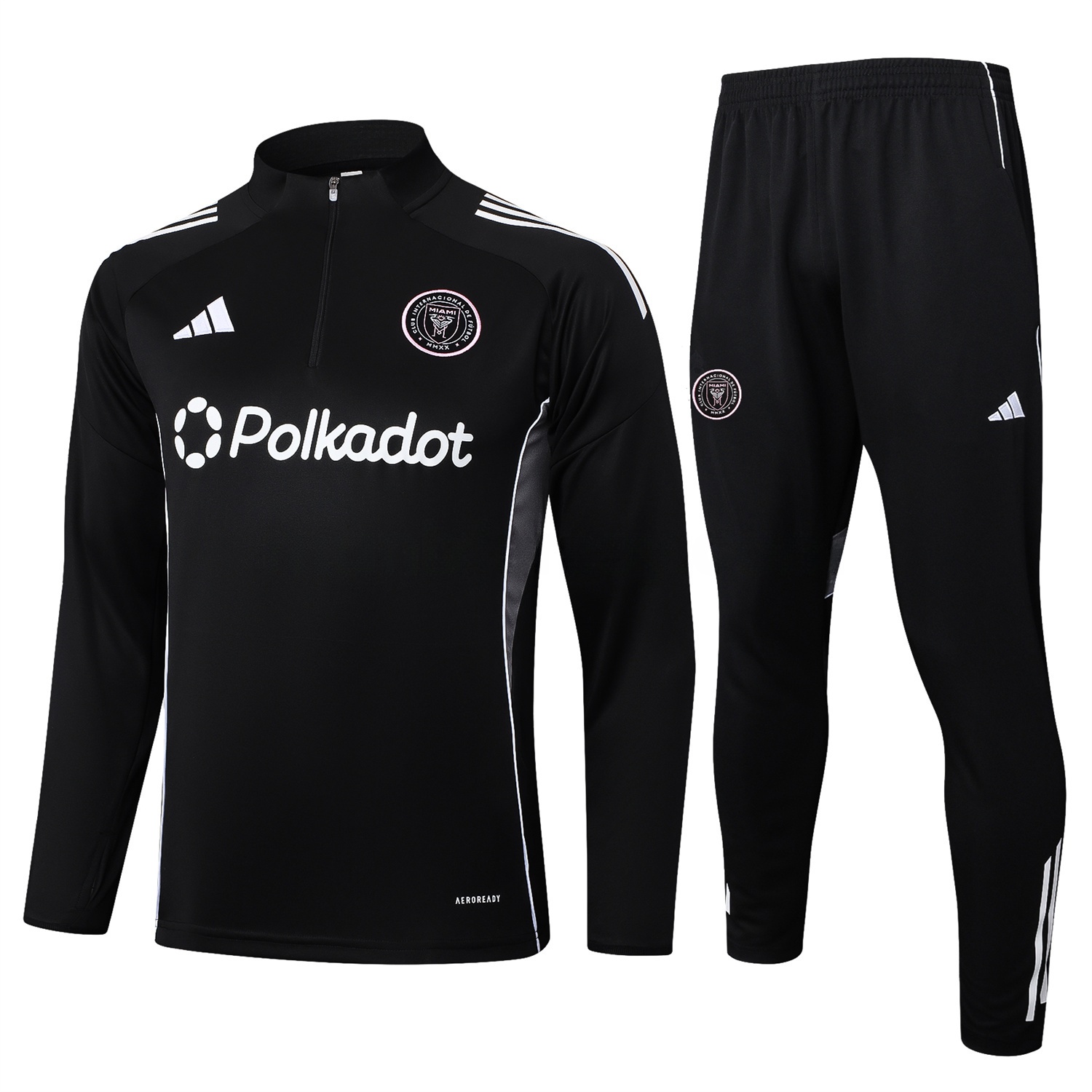 INT M.A.M 25-26 Long Sleeves Training Set - Black Top & Black Pants - UnitedFutballJersey