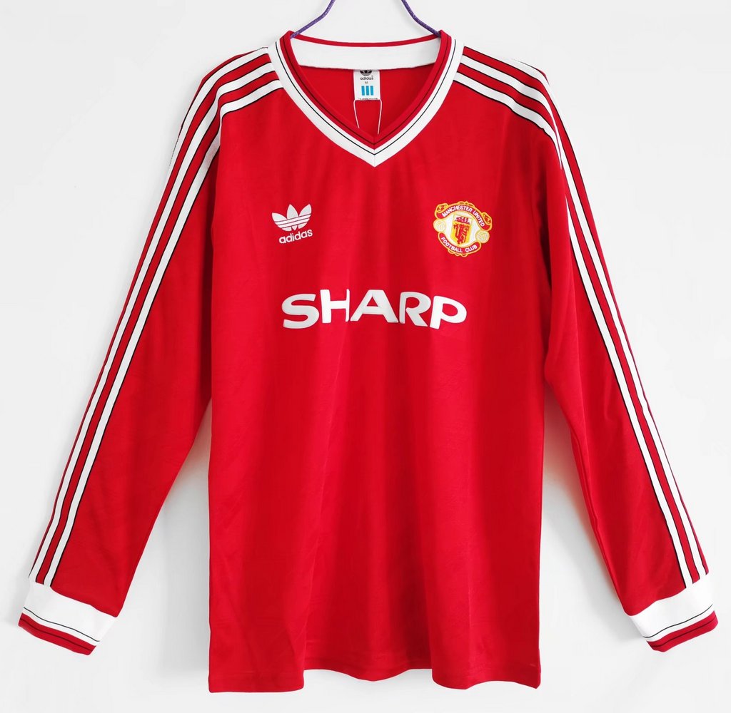 Retro Manchester United 86-88 Home Long Sleeve Jersey - UnitedFutballJersey