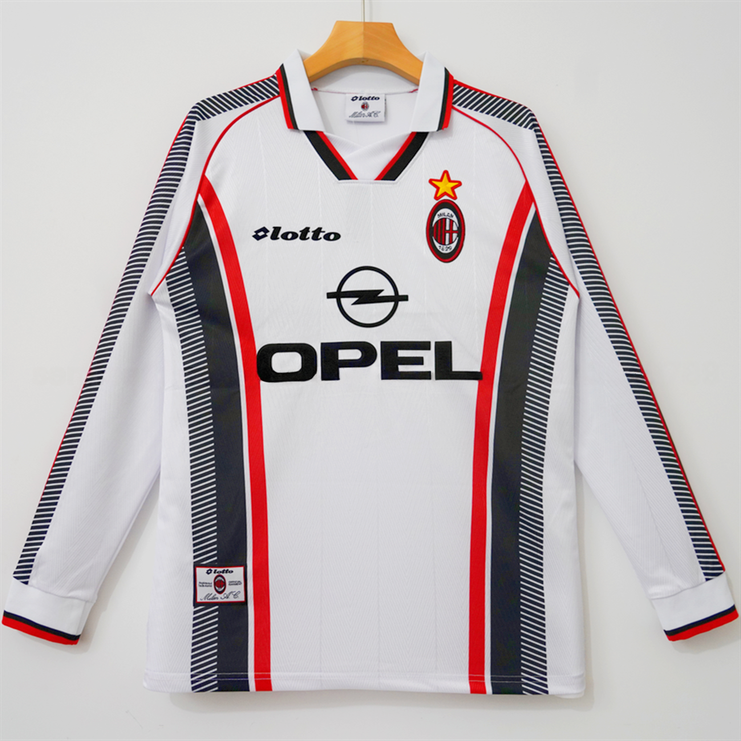 Retro AC Milan 1997-98 Away Long Sleeves Jersey - UnitedFutballJersey