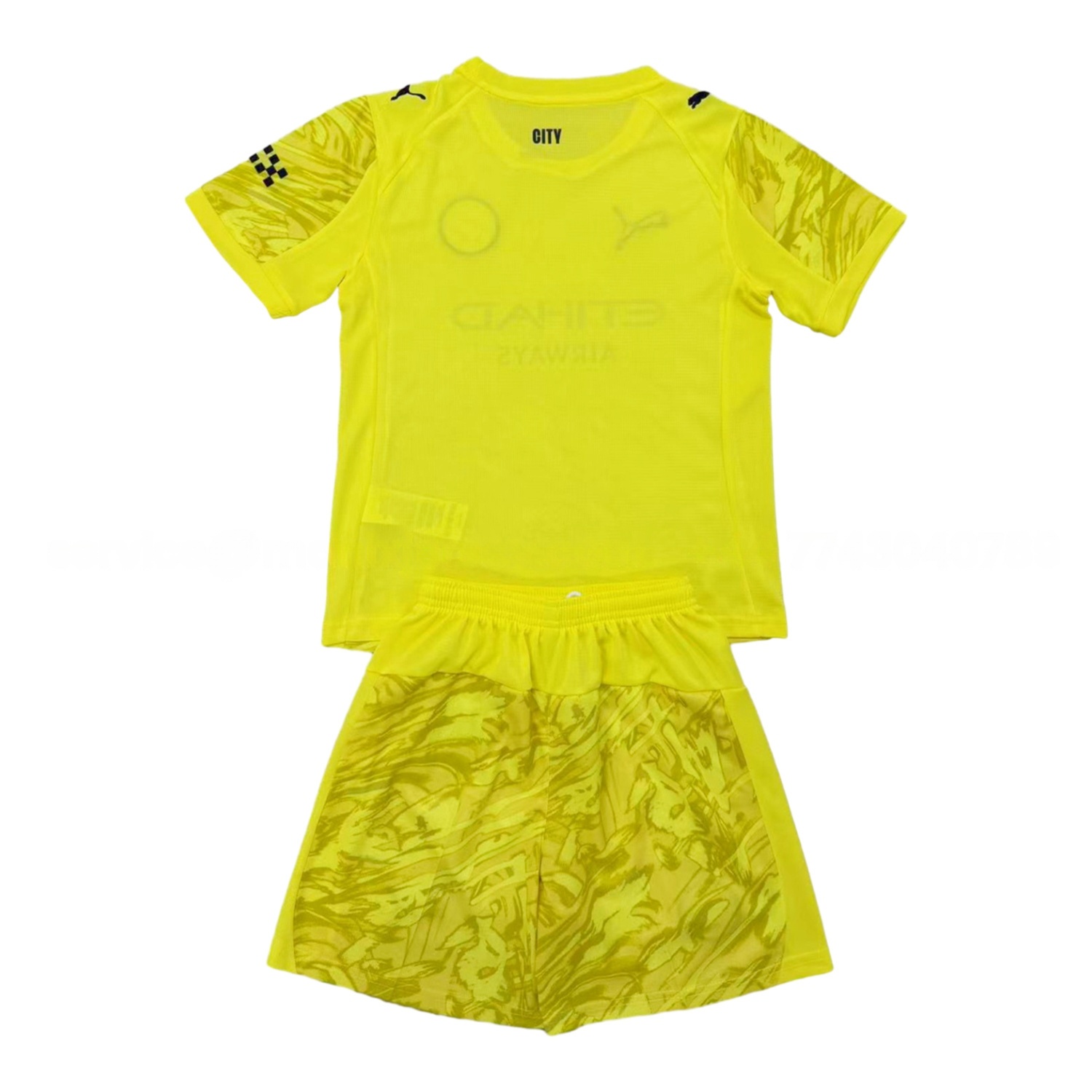 Manchester City 25-26 Yellow Goalkeeper Men's Adult Jersey Set - Fans Version - UnitedFutballJersey