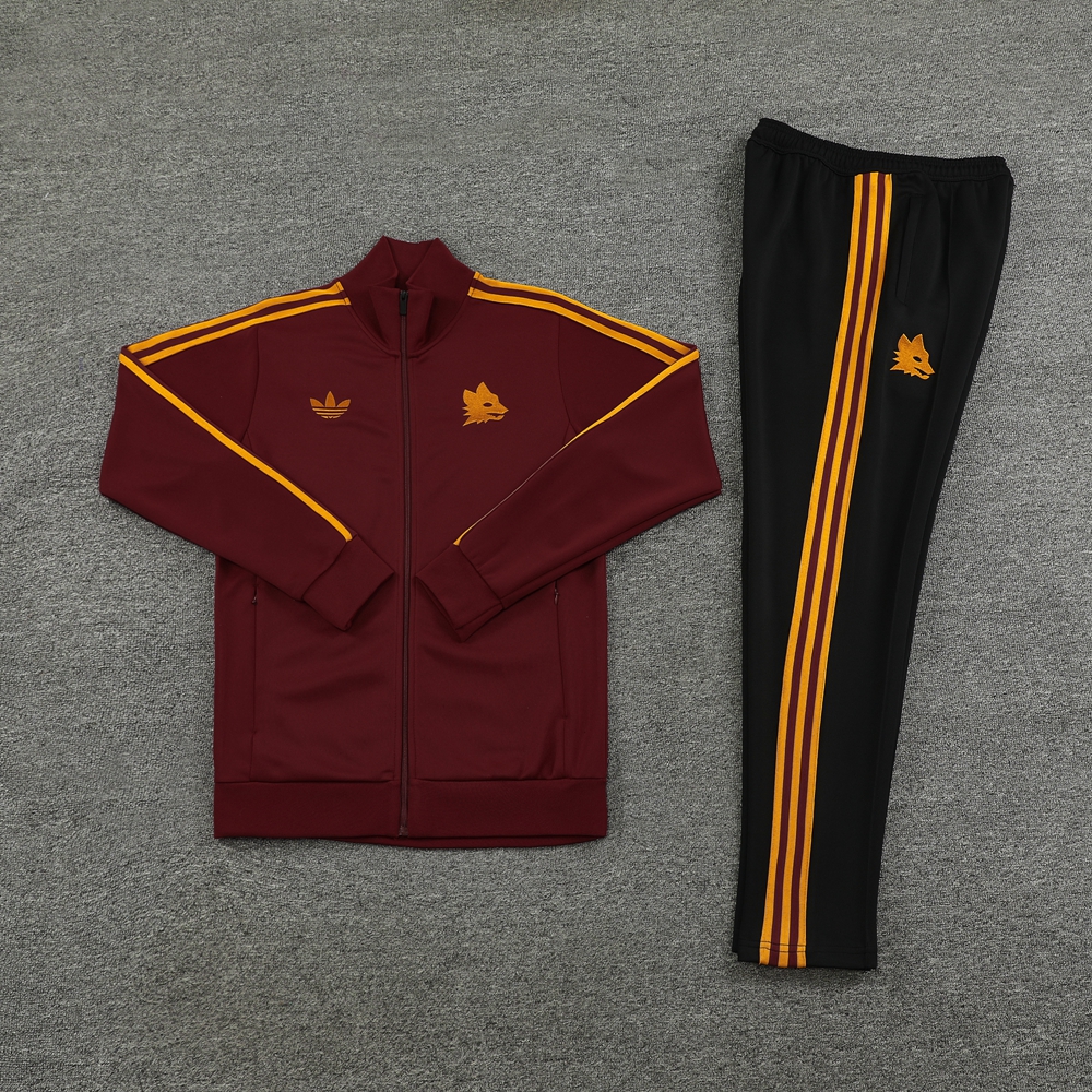 Roma 23-24 Jacket Training Tracksuit - Red - UnitedFutballJersey