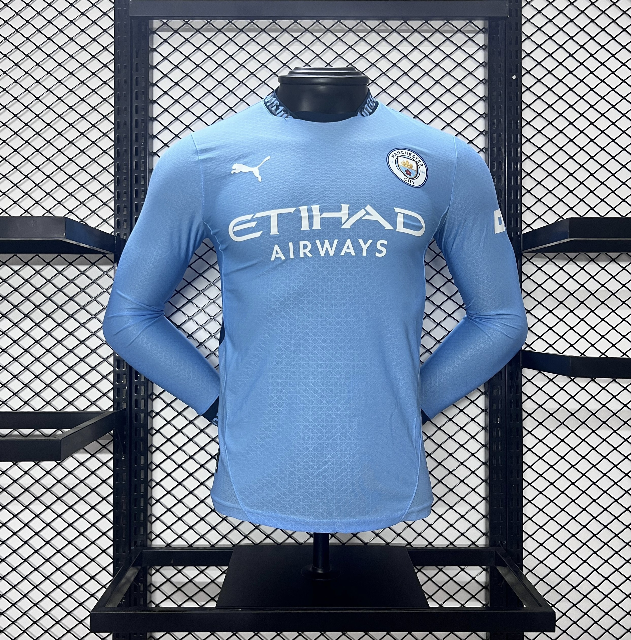 Manchester City 24-25 Home Long Sleeve Jersey - Player Version - UnitedFutballJersey