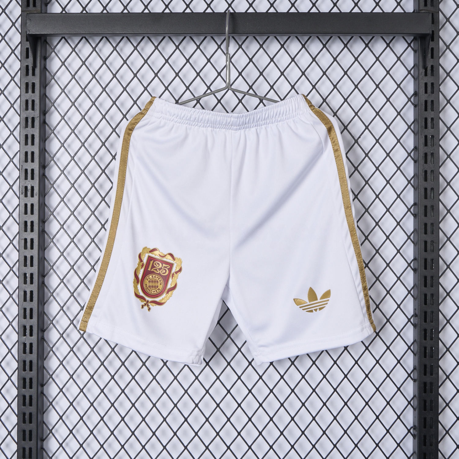 Bayern Munich 2025 White 125th Anniversary Shorts - Fans Version - UnitedFutballJersey