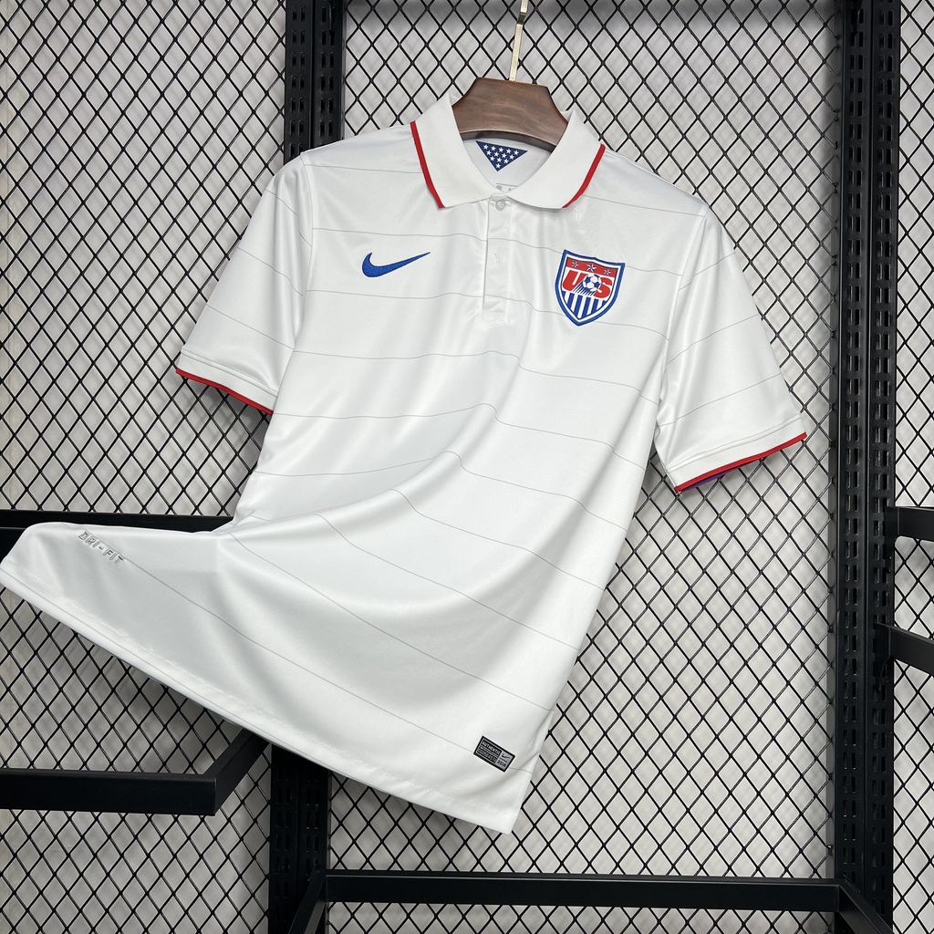Retro United States USA 2014 Home Stadium Jersey - UnitedFutballJersey