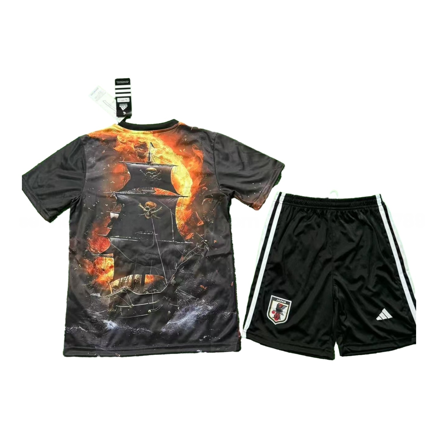 Japan 25-26 Night And Fire Luffy Black Special Kids Kit - UnitedFutballJersey