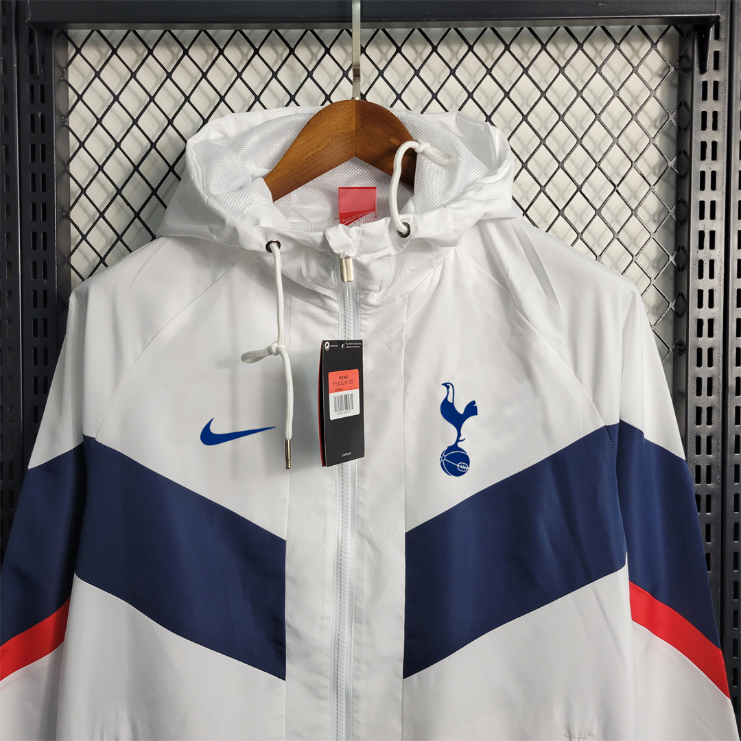 Tottenham Hotspur 23-24 White Player Windbreaker - UnitedFutballJersey
