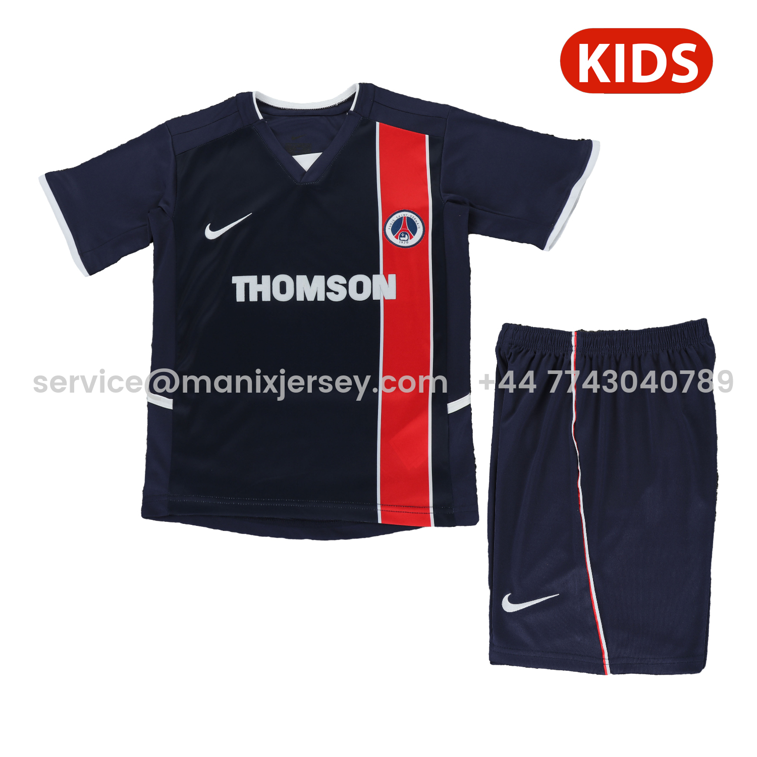 Retro Paris Saint-Germain PSG 2002-03 Home Kids Kit - UnitedFutballJersey