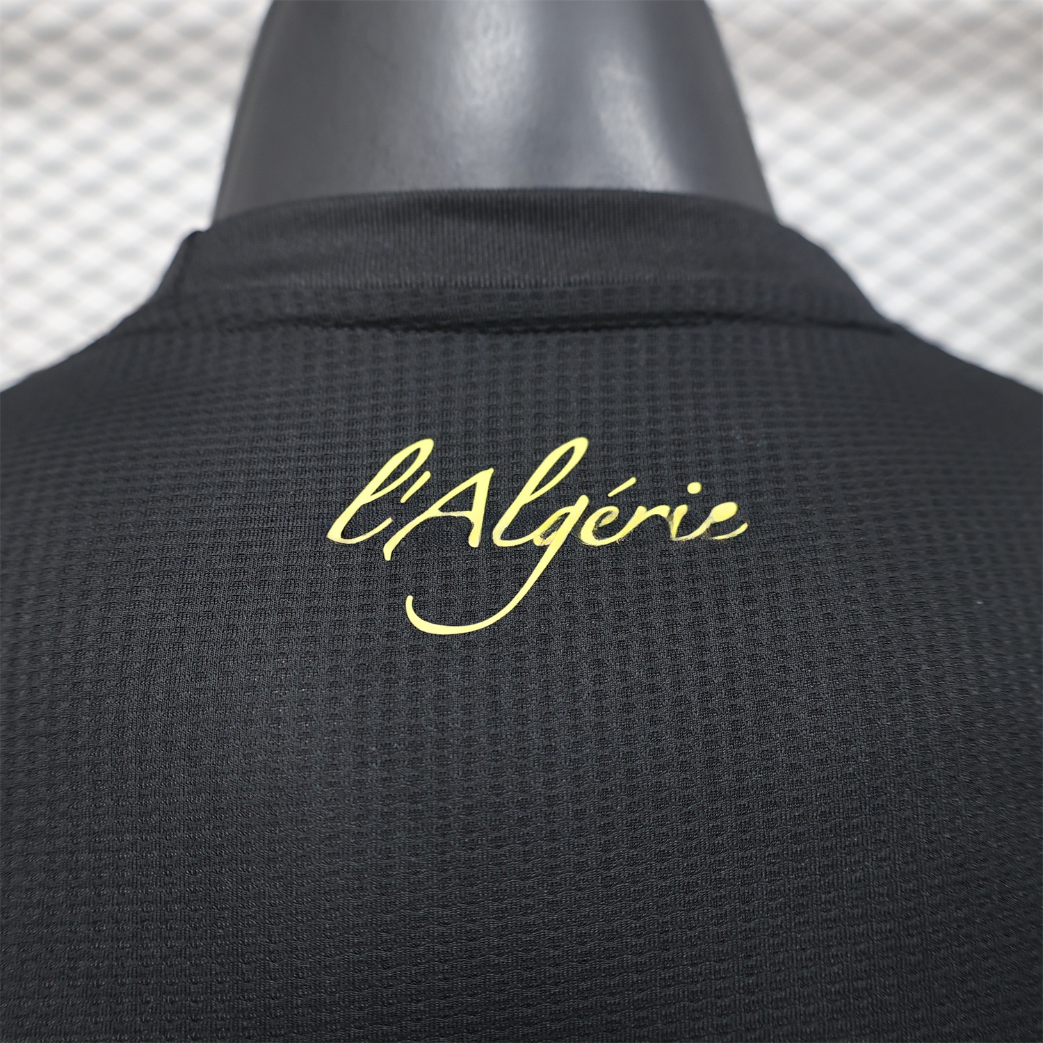 Algeria 25-26 Pure Black Jersey with Yellow Line - Player Version - UnitedFutballJersey