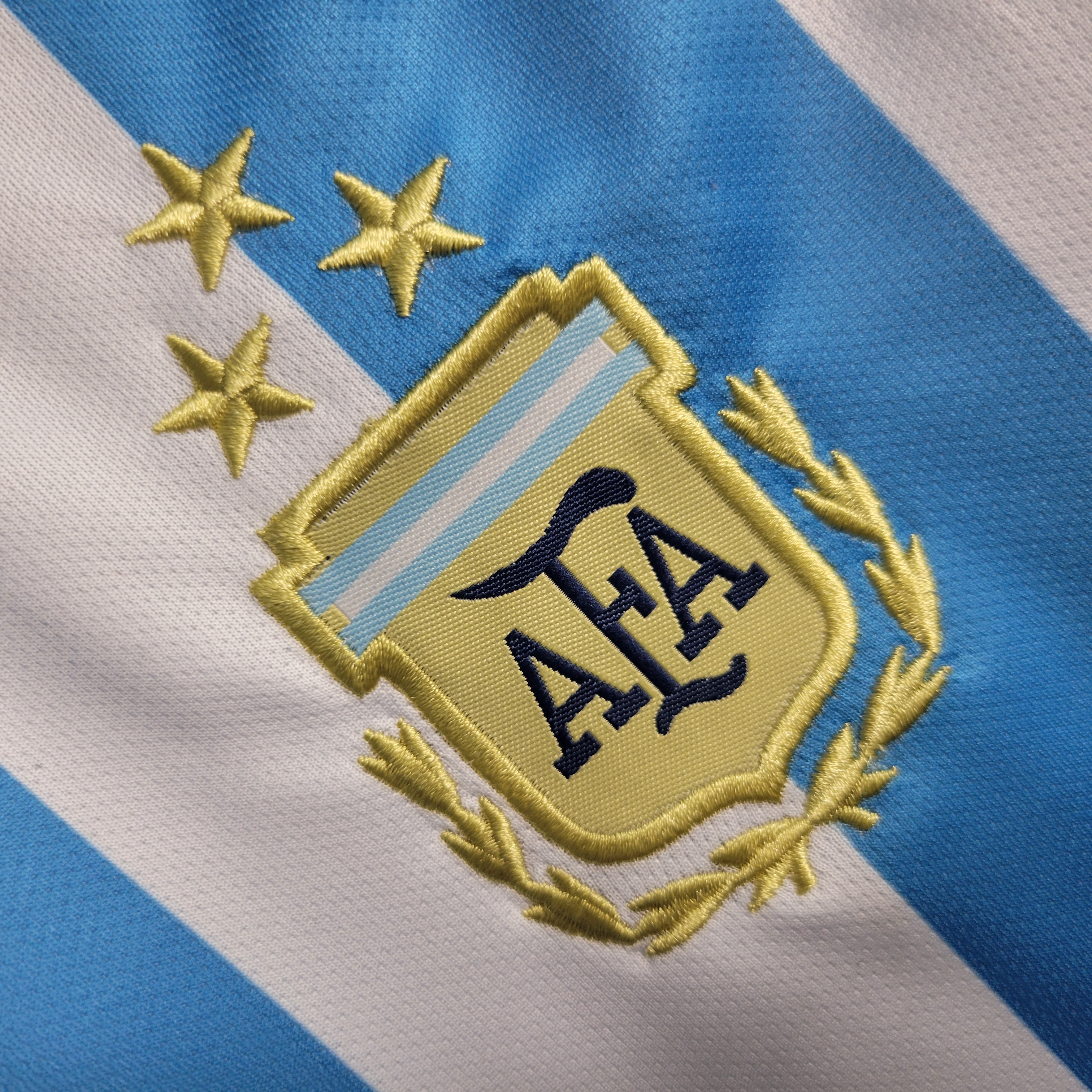 Argentina 3 Stars 22-23 Home Stadium Kids Kit ( with 2022 World Champions Patch ) - UnitedFutballJersey