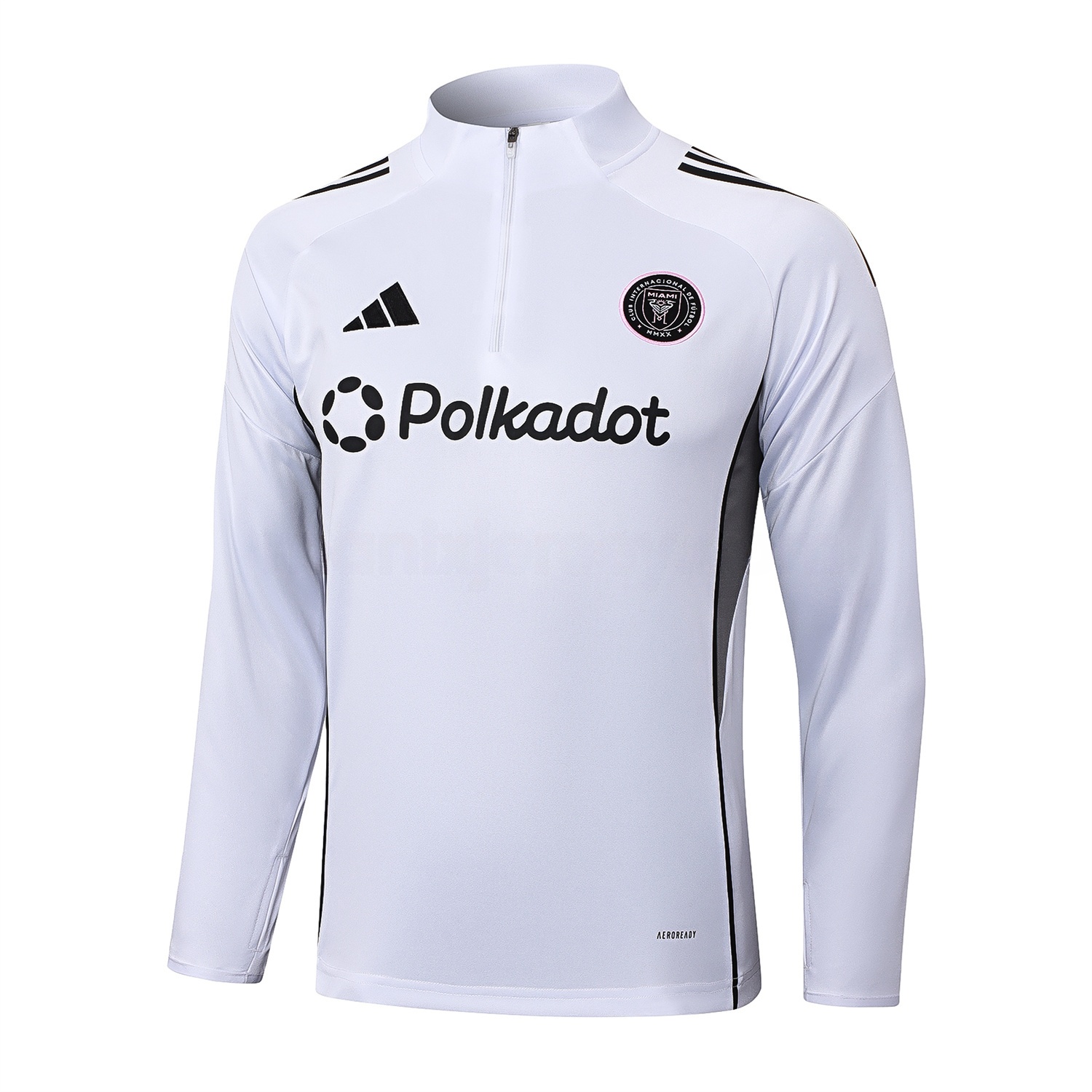 INT M.A.M 25-26 Long Sleeves Training Set - White Top & Black Pants - UnitedFutballJersey