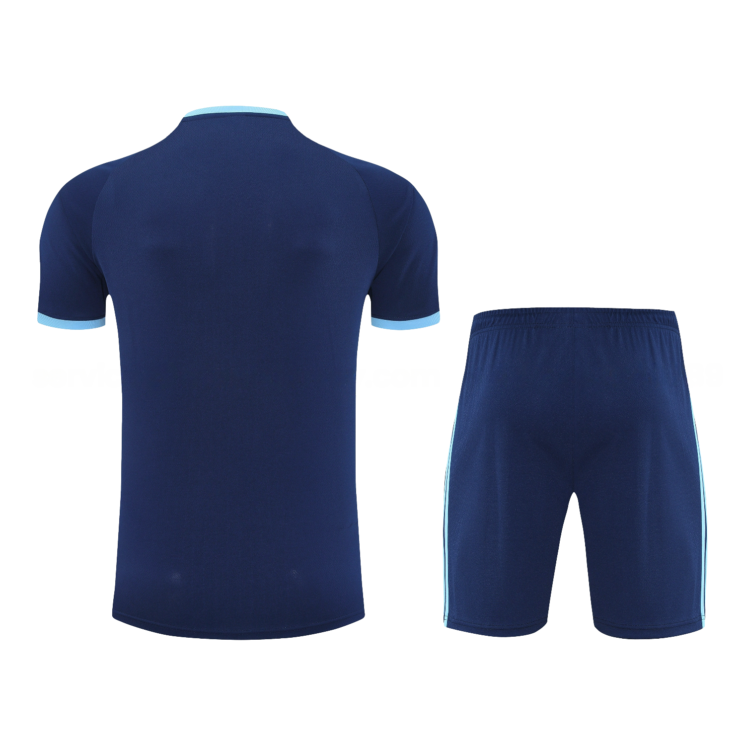 Argentina 25-26 Short-Sleeve Training Set - Deep BlueTop & Deep Blue Shorts - UnitedFutballJersey