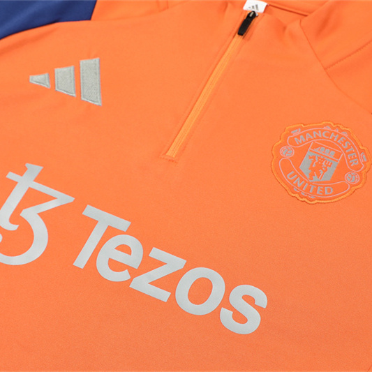 Manchester United 24-25 Long Sleeve Training Set - Orange - UnitedFutballJersey