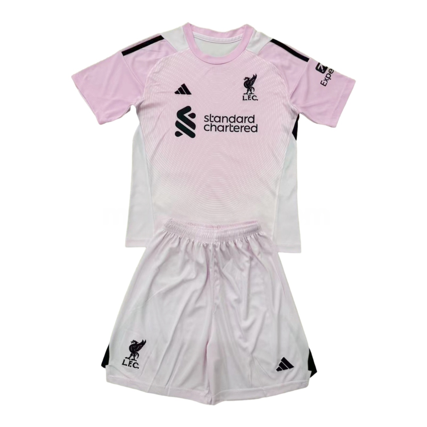 Liver.pool 25-26 Light Pink Goalkeeper Kids Kit - UnitedFutballJersey