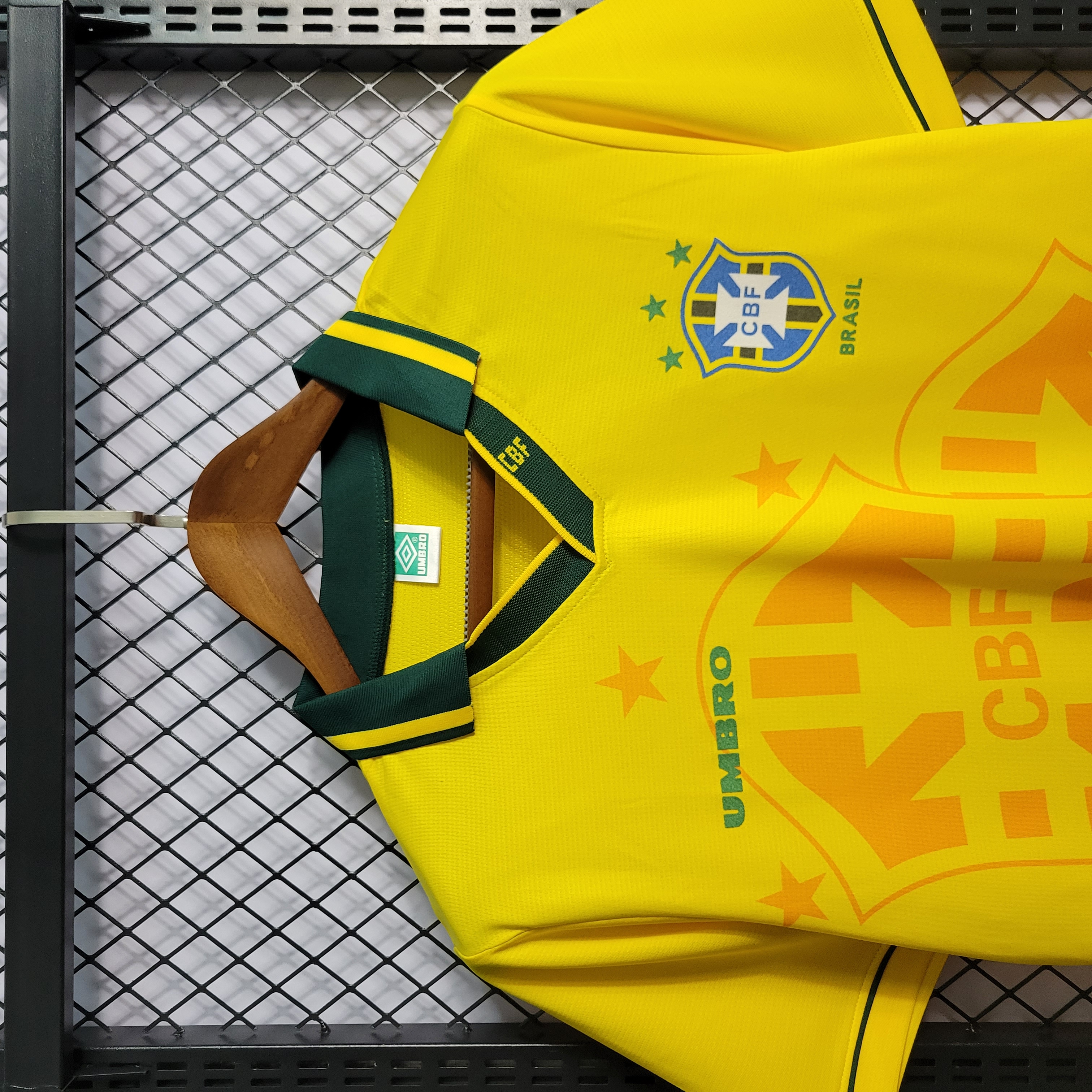 Retro Brazil 1994 Home Stadium Jersey - UnitedFutballJersey