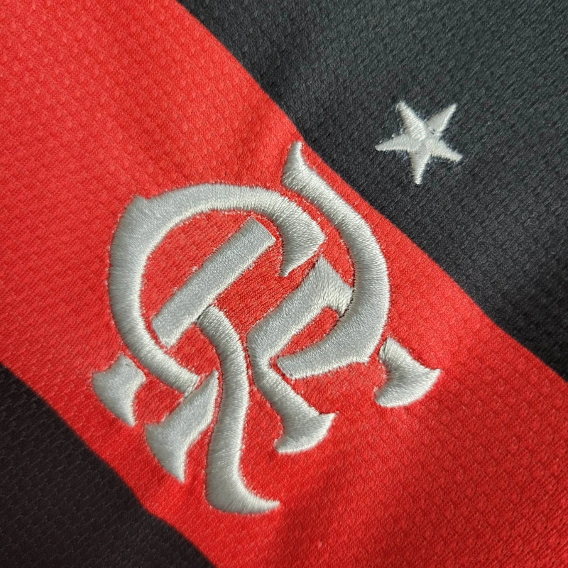 Flamengo 2024 Home Stadium Long Sleeve Kids Kit - UnitedFutballJersey