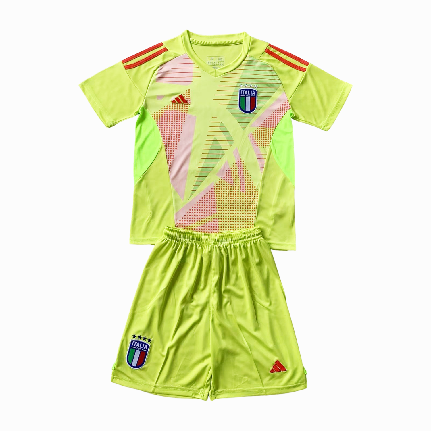 Italy 2024 Goalkeeper Kids Kit - Light Green - UnitedFutballJersey
