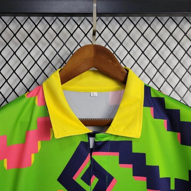 Retro Mexico 1995 Goalkeeper Green Black Jersey - UnitedFutballJersey