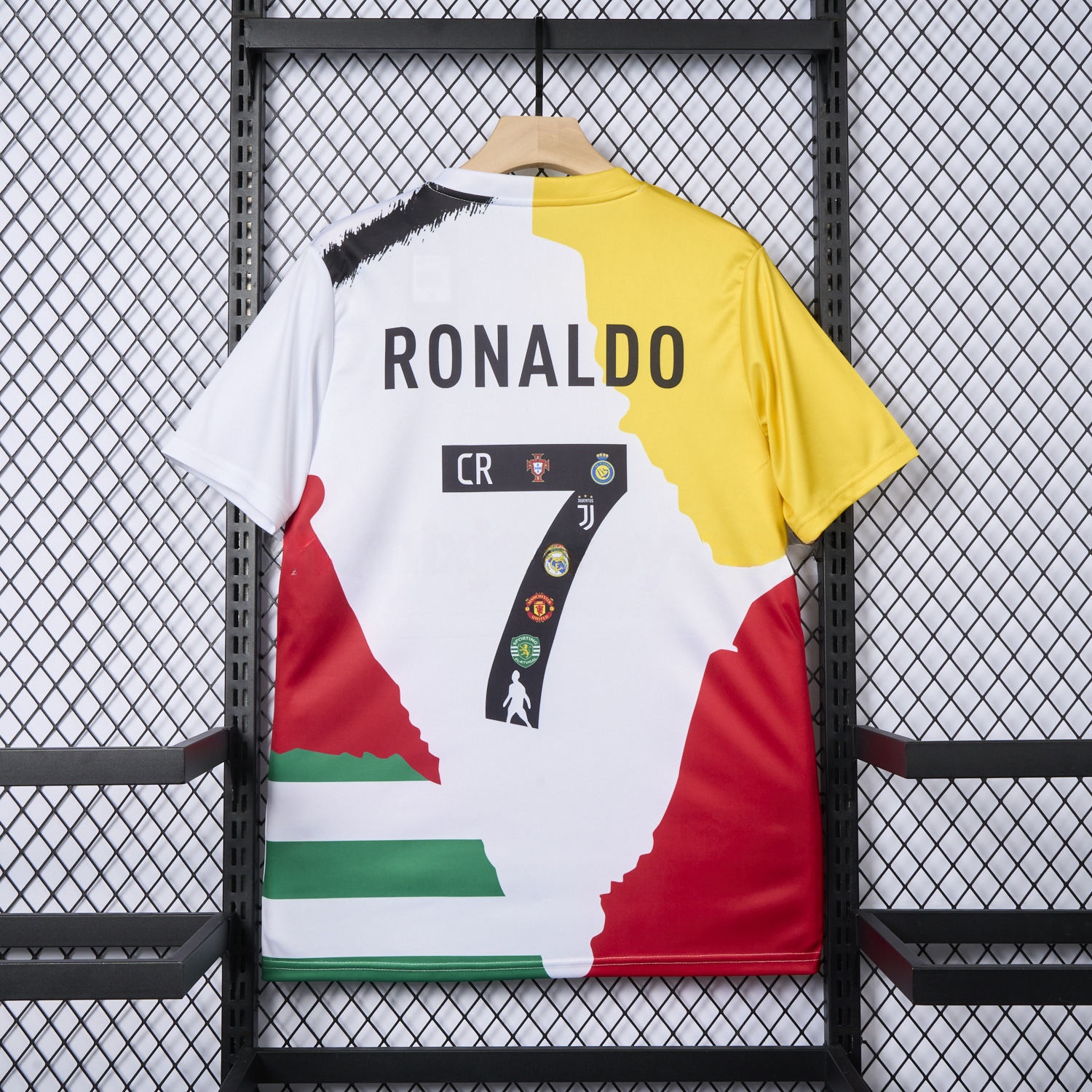 Cristiano Ronaldo Career Commemorative Jersey Real Madrid Manchester United Juventus Portugal Al Nassr Sporting CP - Fans Version - UnitedFutballJersey