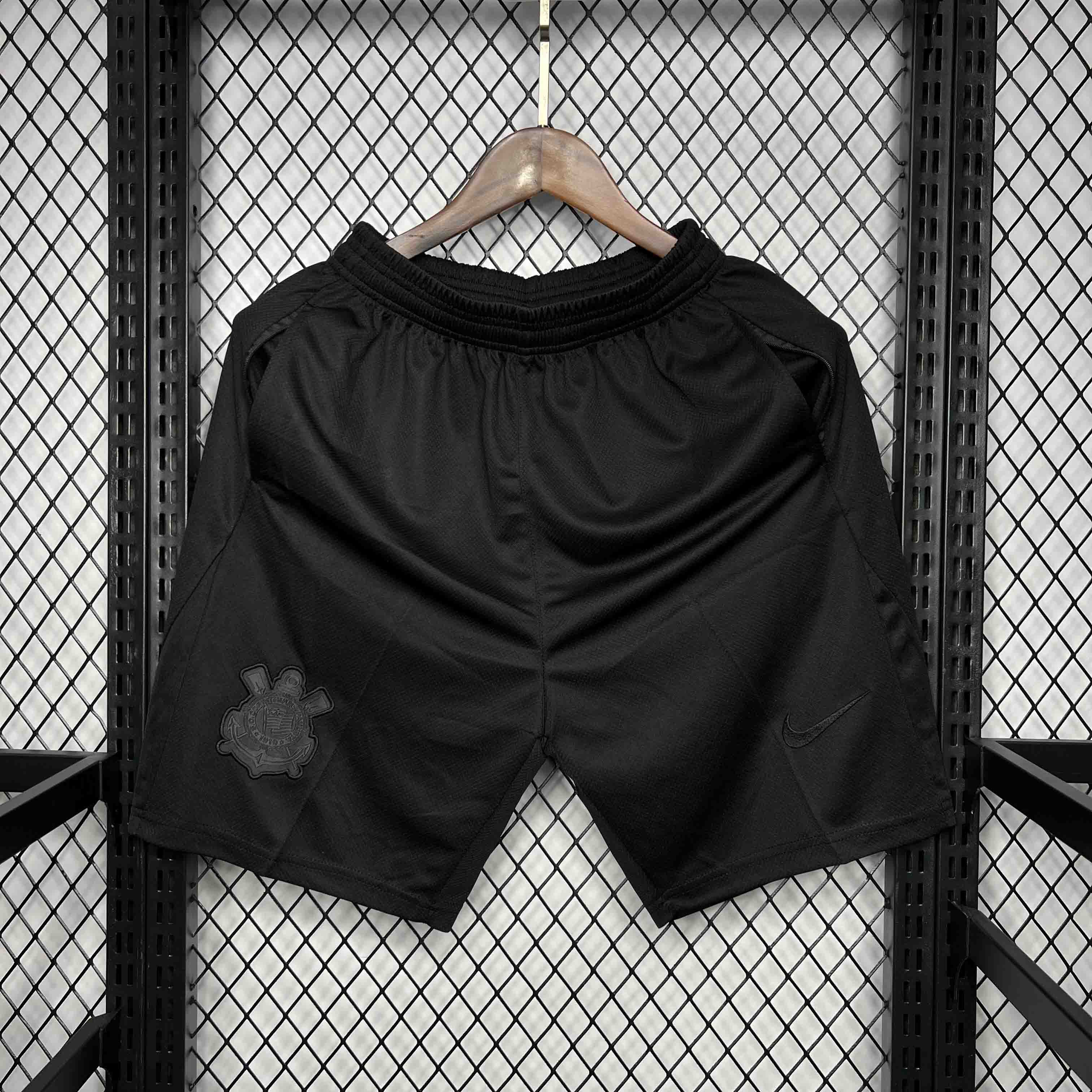 Corinthians 2024-25 Black Shorts - Fans Version - UnitedFutballJersey